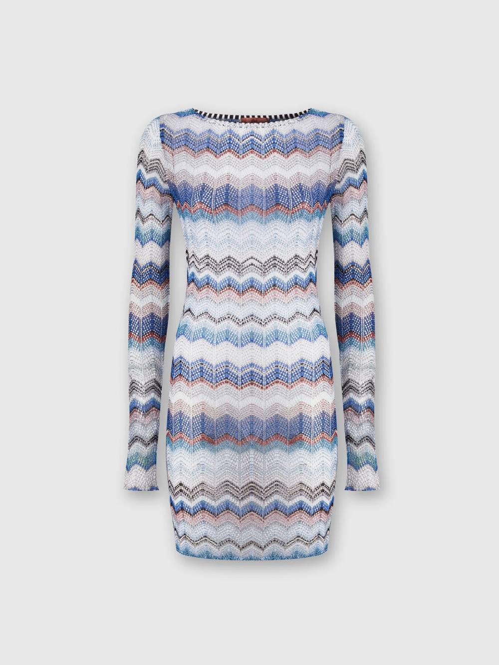 Missoni Abito crochet zig zag con lurex Vendita Calda