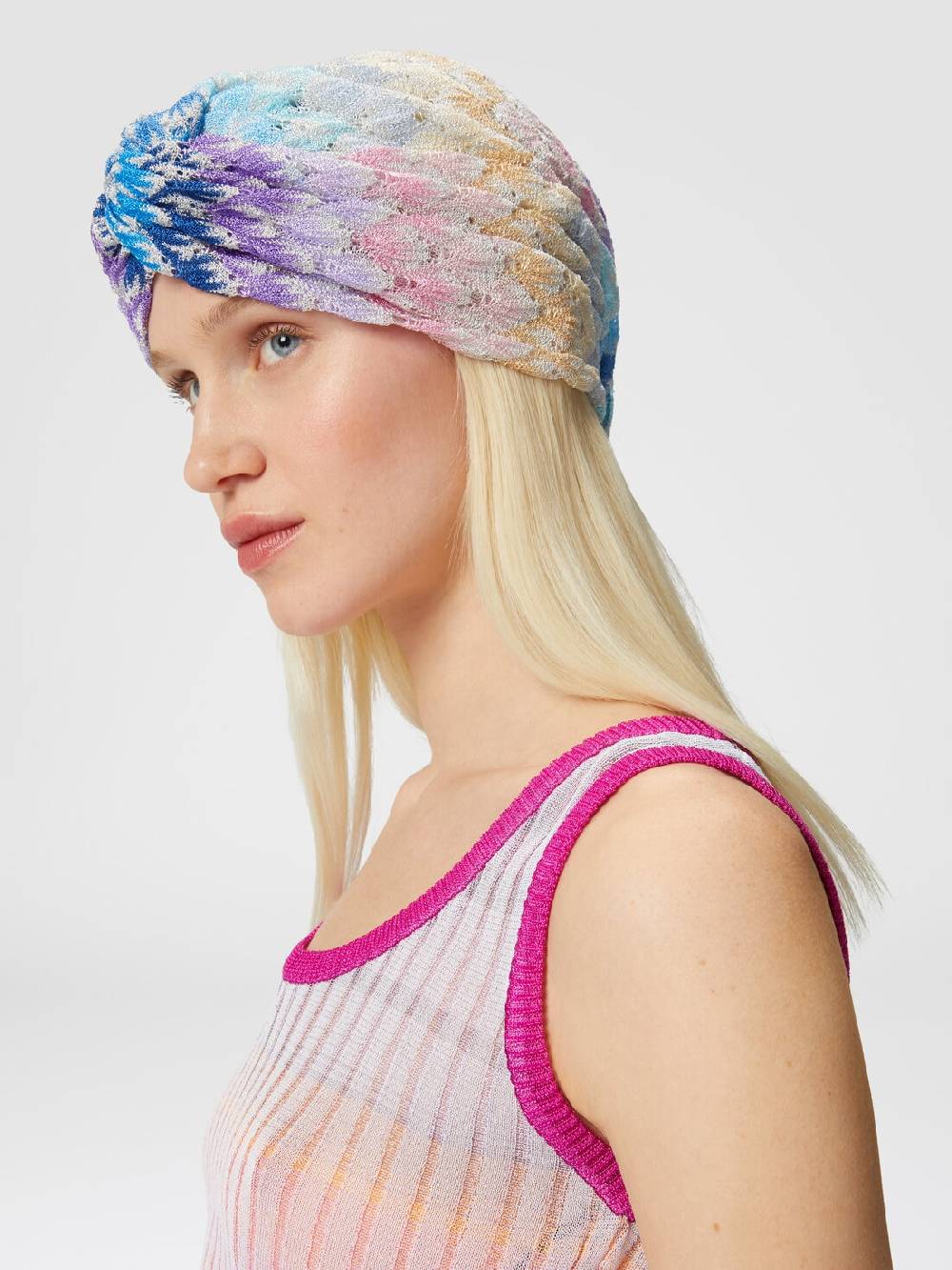Missoni Turbante in viscosa lamé Vendita Economica