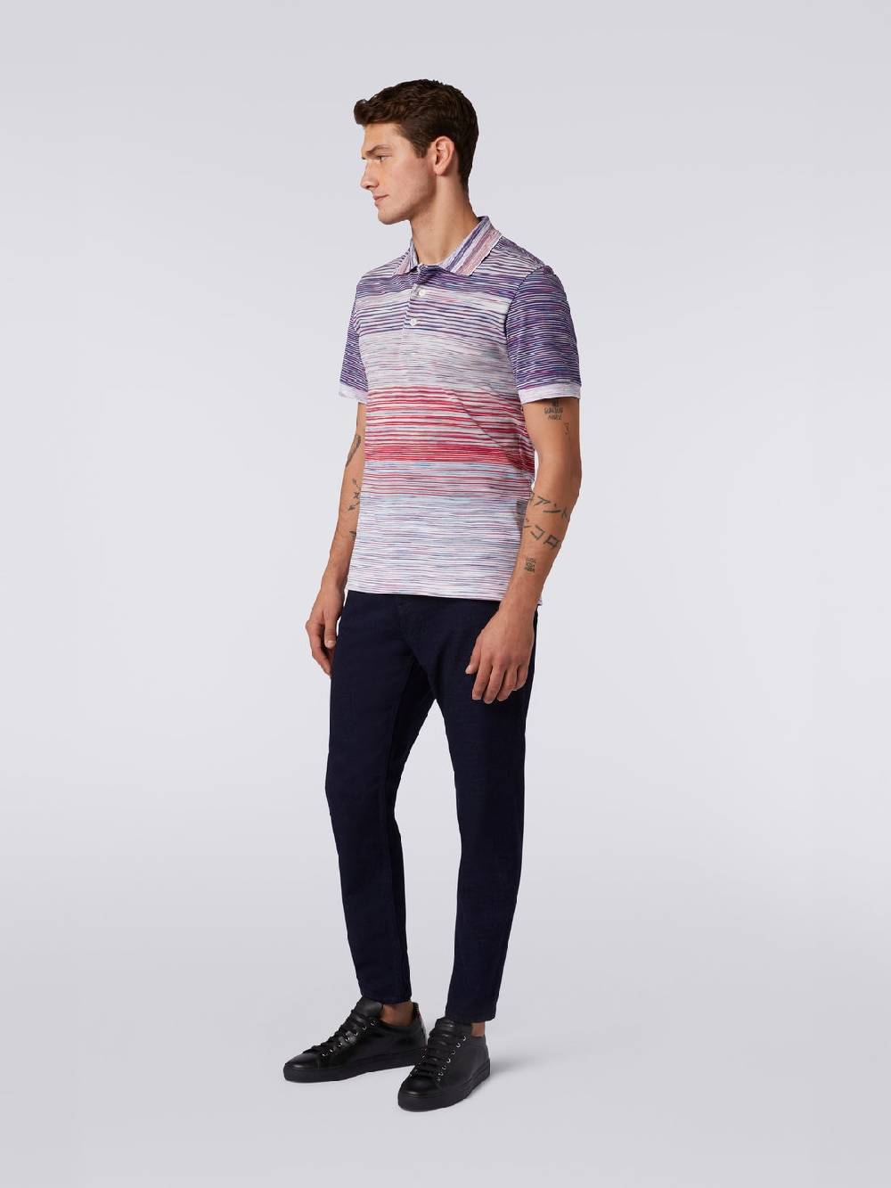 Missoni Polo in piquet di cotone fiammato Nuova