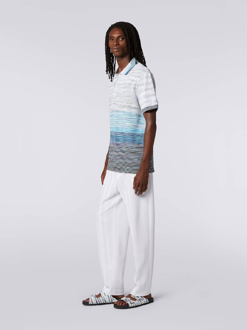 Missoni Polo in piquet di cotone fiammato 2025