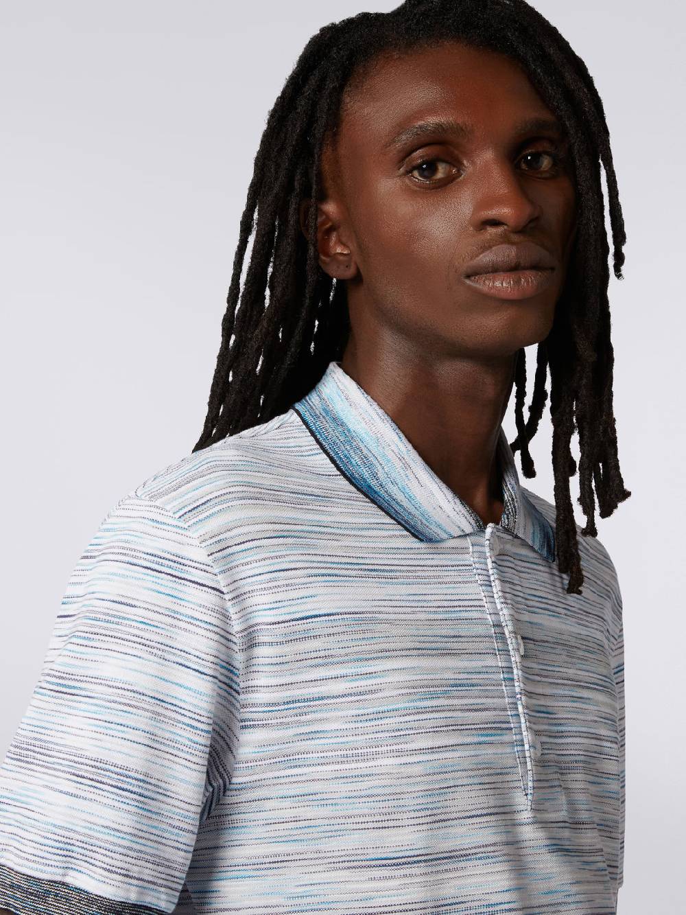 Missoni Polo in piquet di cotone fiammato 2025