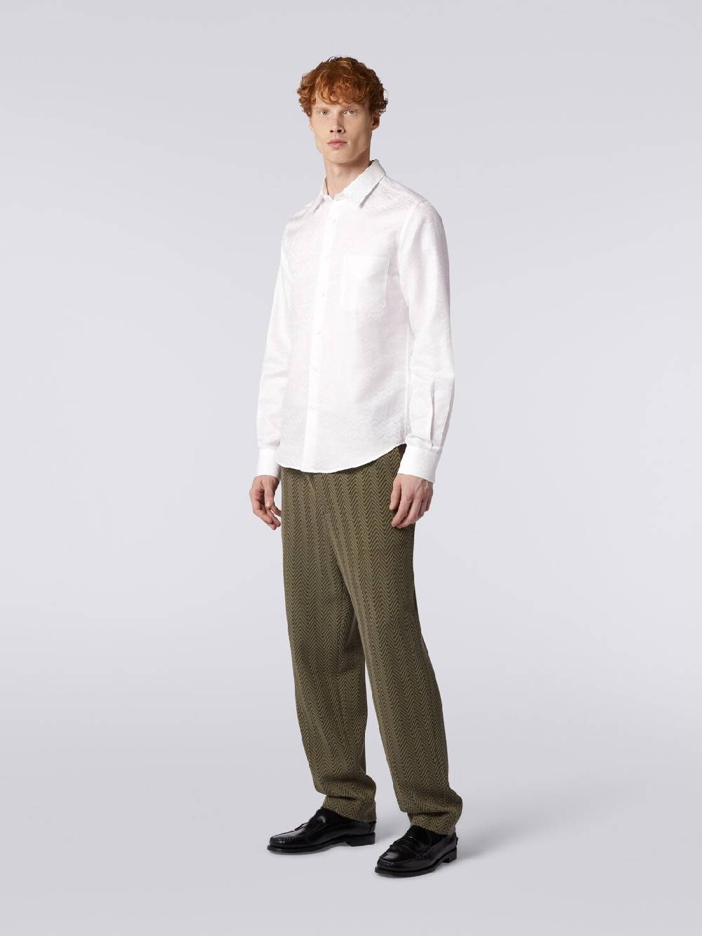 Missoni Camicia a maniche lunghe in misto cotone con motivo zig zag Italy