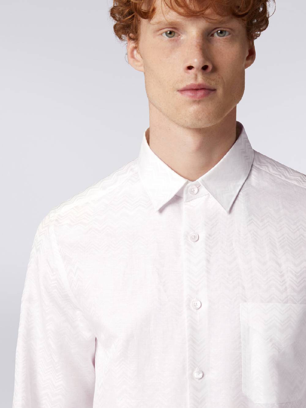 Missoni Camicia a maniche lunghe in misto cotone con motivo zig zag Italy