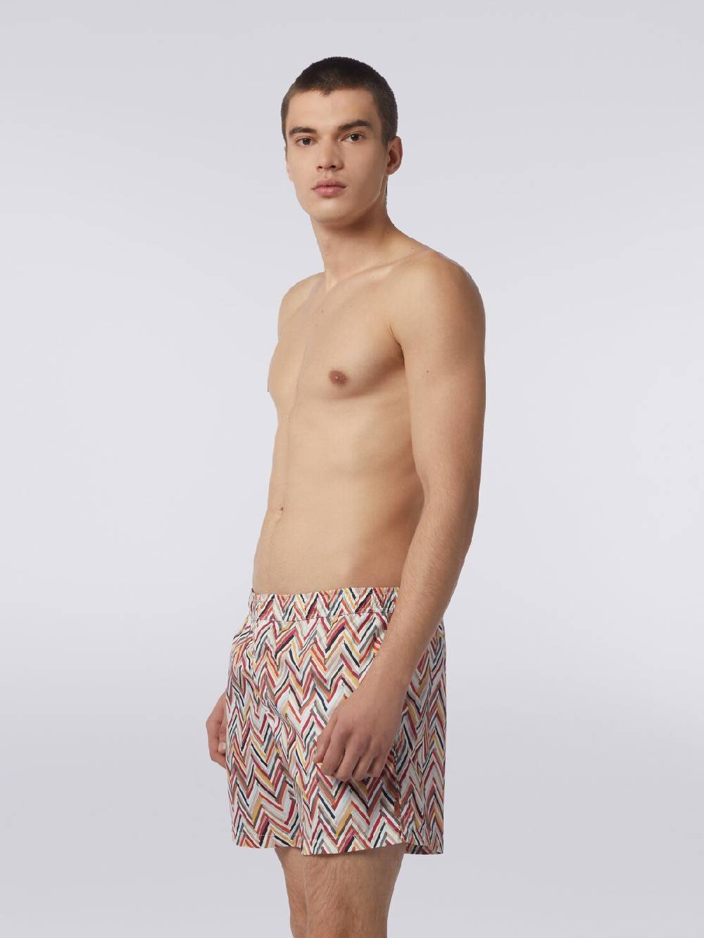 Missoni Boxer mare con stampa zig zag effetto spennellate In Linea