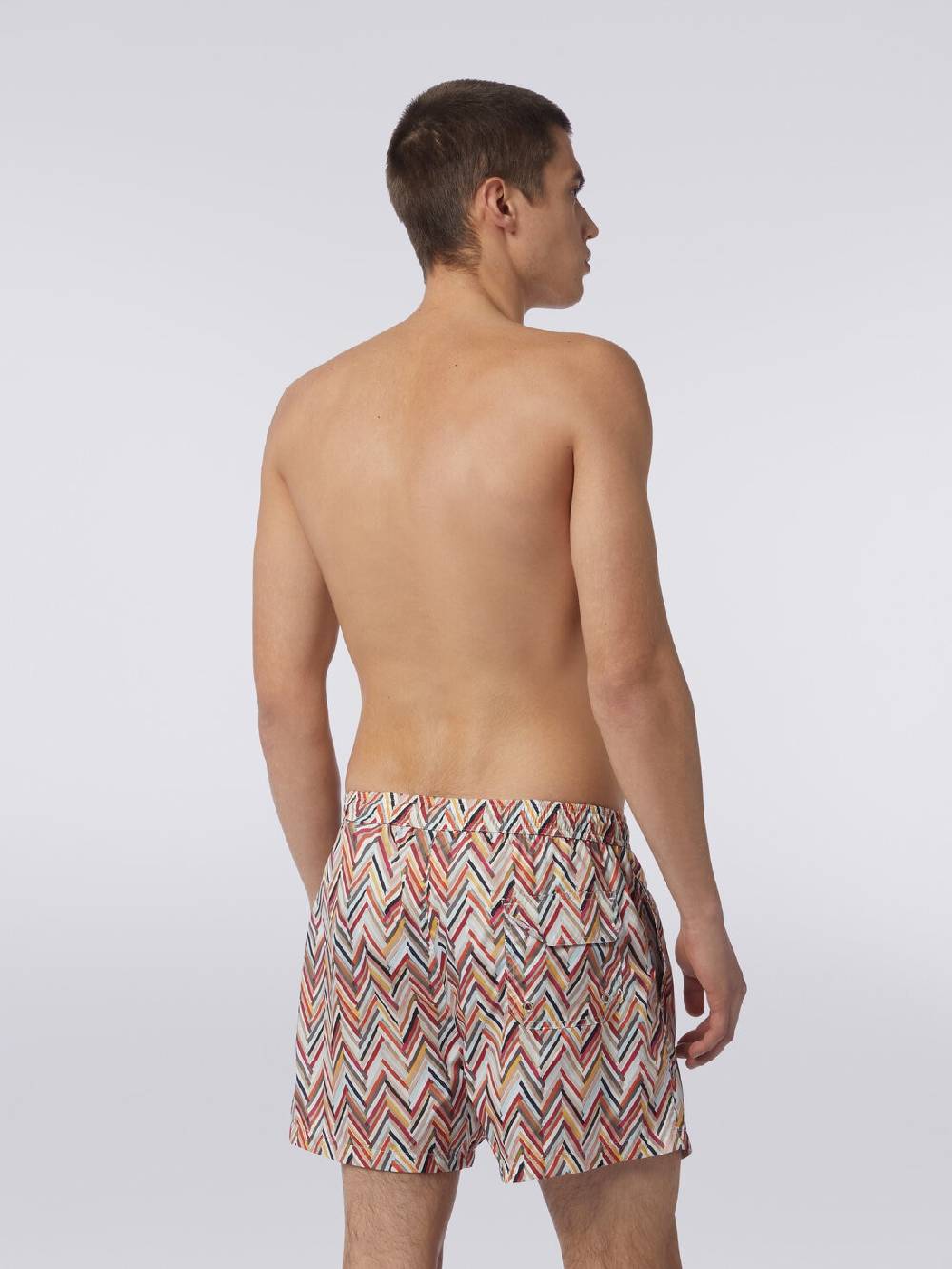 Missoni Boxer mare con stampa zig zag effetto spennellate In Linea