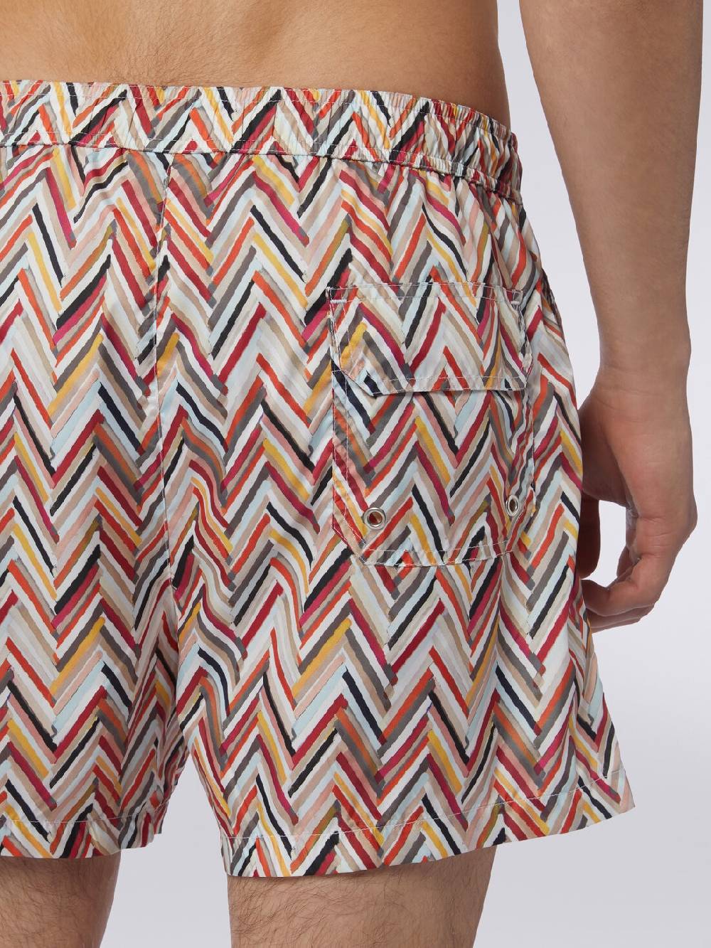 Missoni Boxer mare con stampa zig zag effetto spennellate In Linea