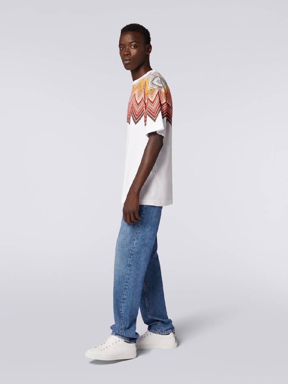 Missoni T-shirt oversize in cotone con stampa macro zig zag Nuovo