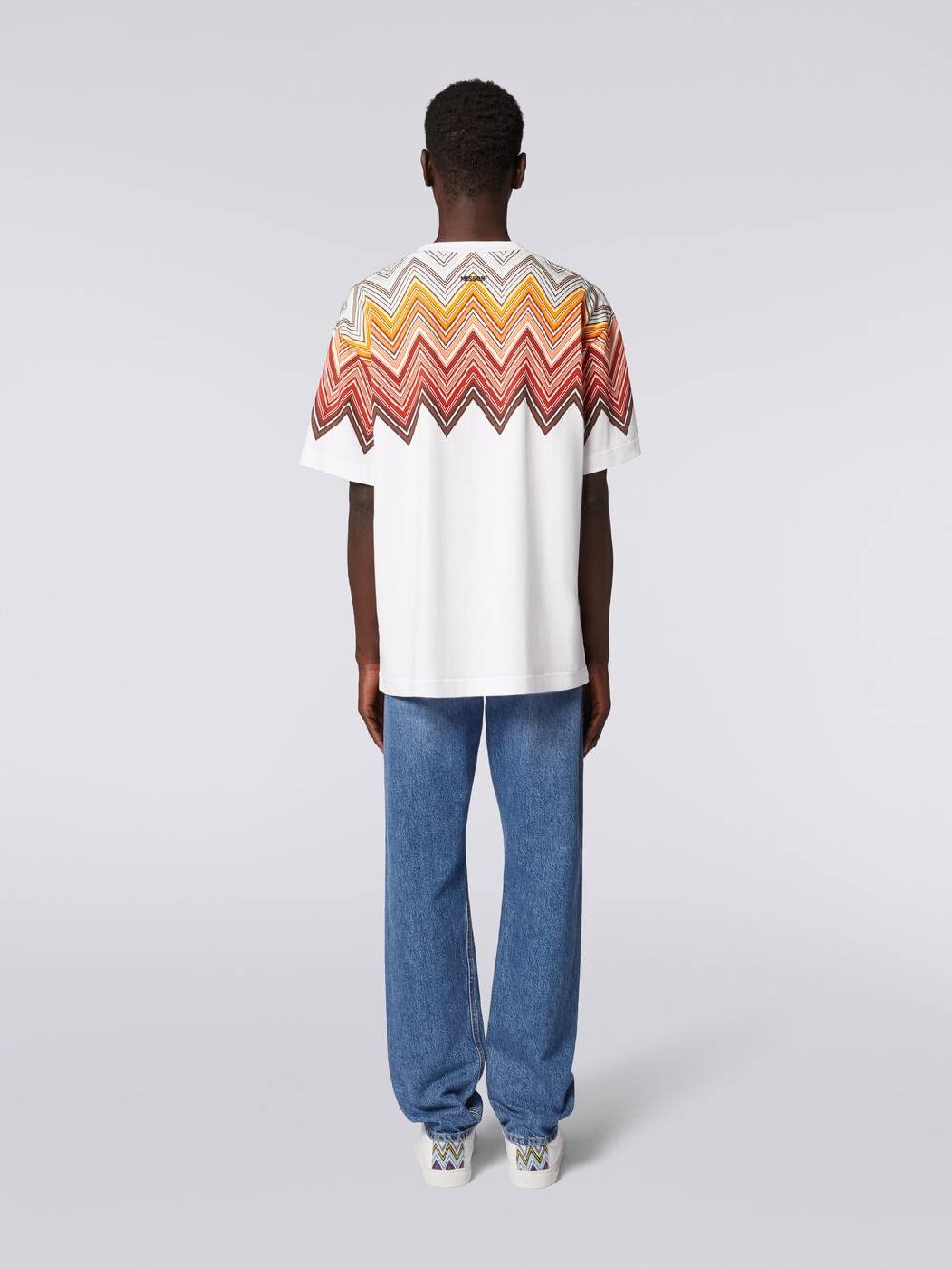 Missoni T-shirt oversize in cotone con stampa macro zig zag Nuovo