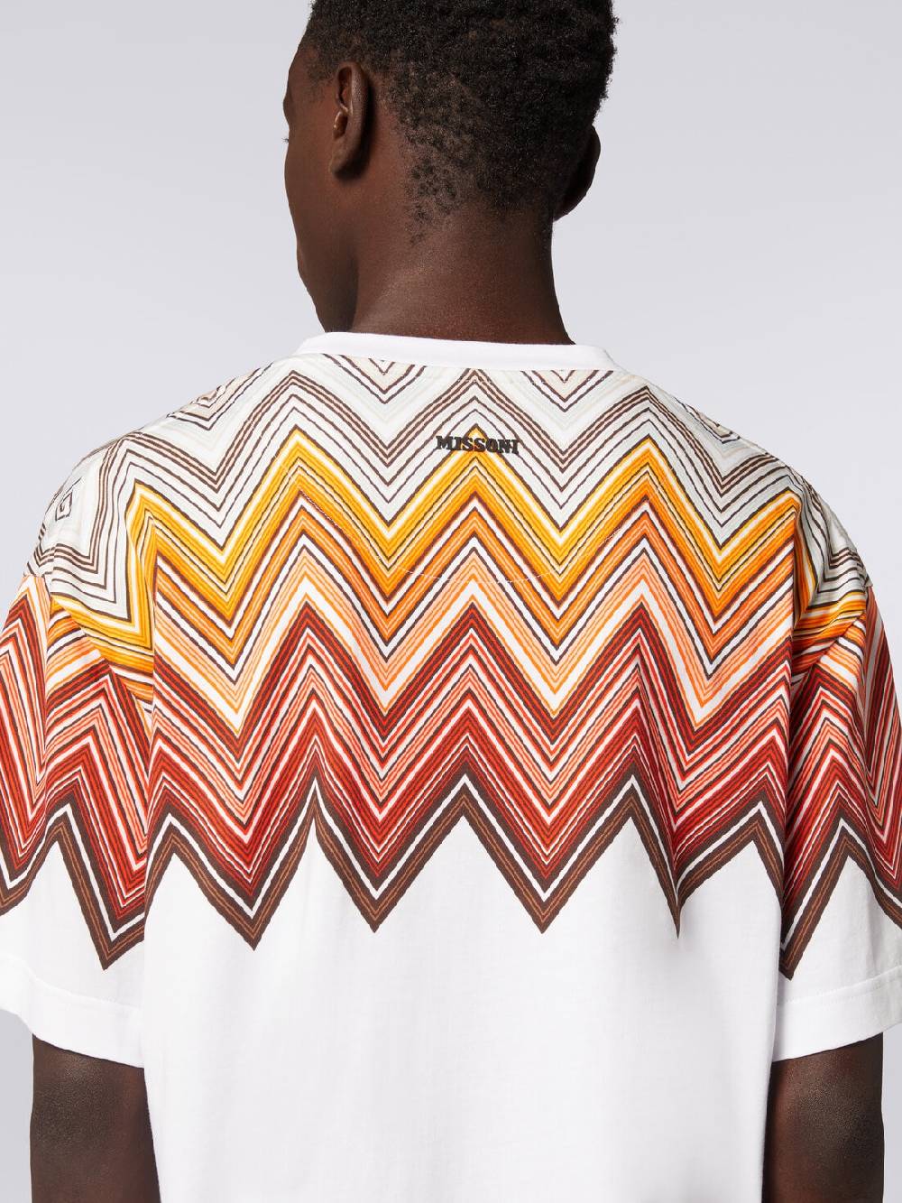 Missoni T-shirt oversize in cotone con stampa macro zig zag Nuovo