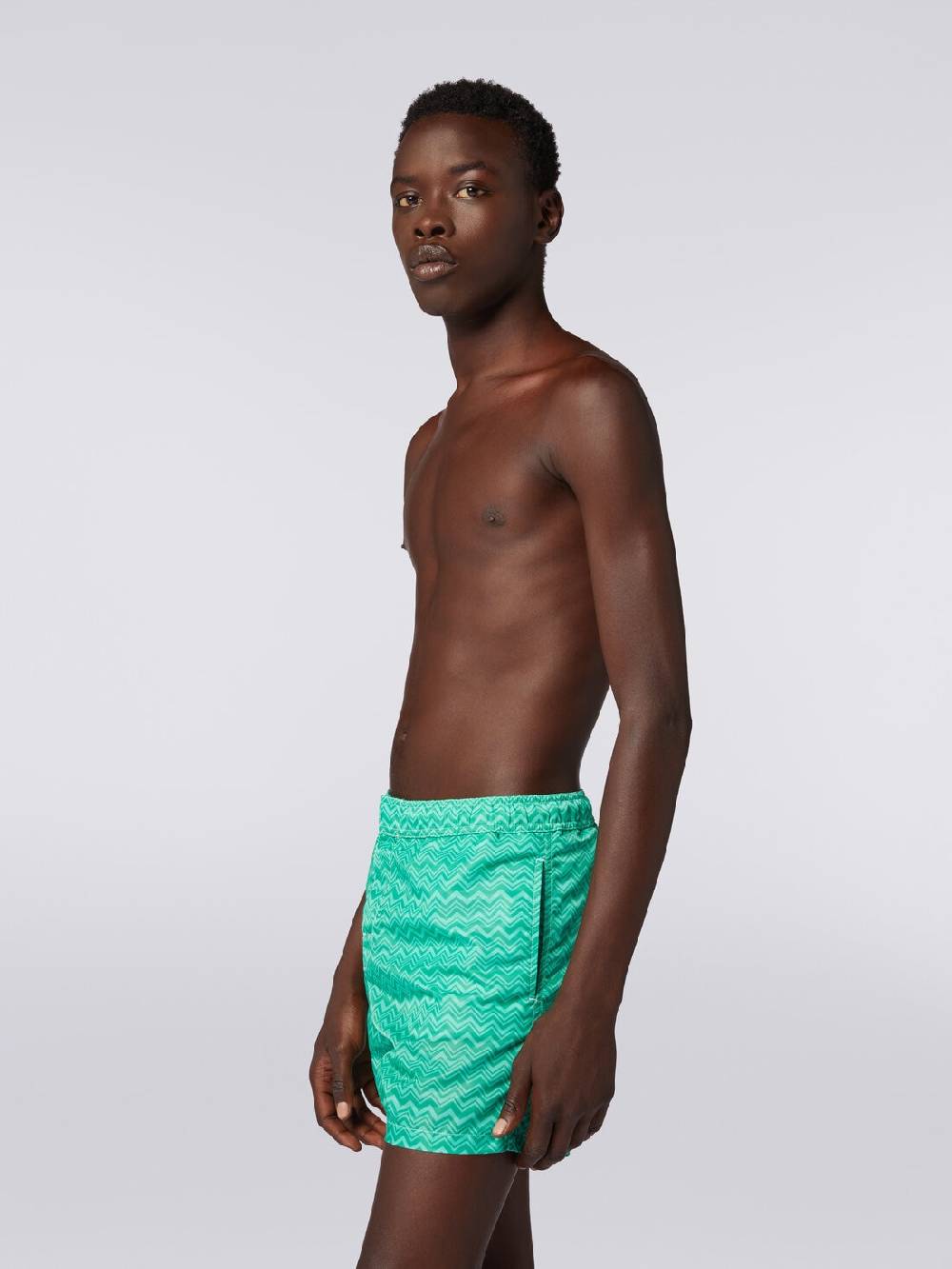 Missoni Boxer mare con stampa zig zag tonale Qualità