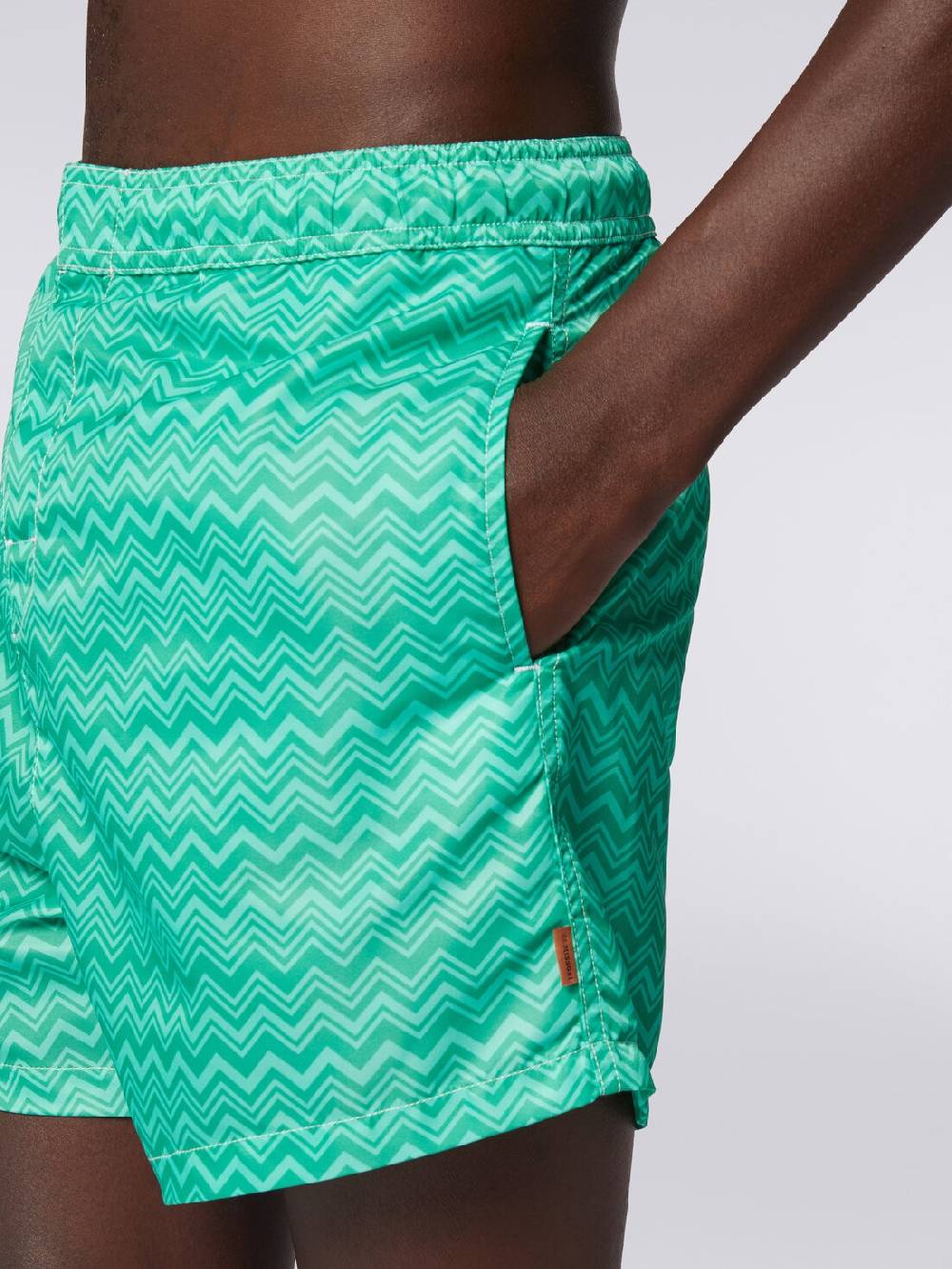Missoni Boxer mare con stampa zig zag tonale Qualità