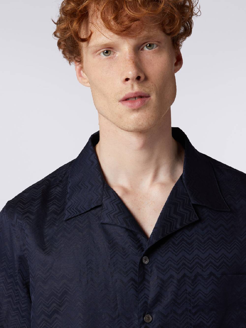 Missoni Camicia a maniche corte modello bowling in misto cotone chevron Negozi Online