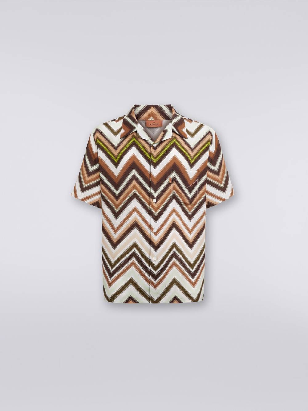 Missoni Camicia a maniche corte in viscosa con stampa chevron Consegna Veloce