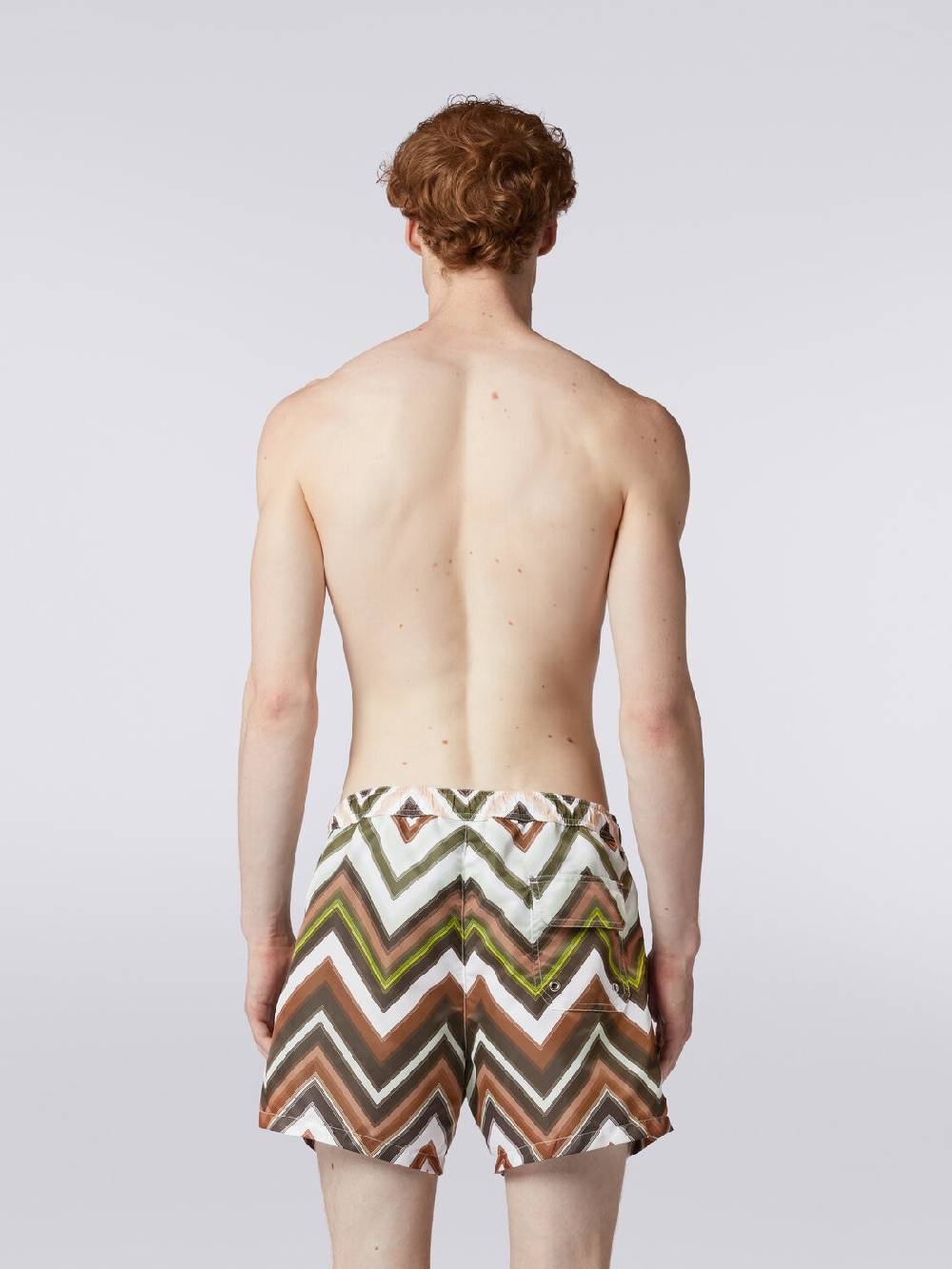 Missoni Boxer mare in nylon con macro-zig zag in gradazione In Linea