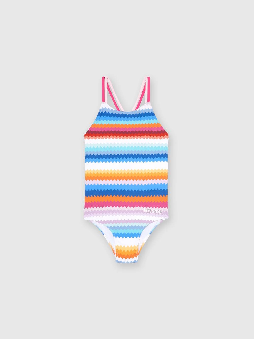 Missoni Costume intero zig zag con scritta logo Prezzo Ridotto