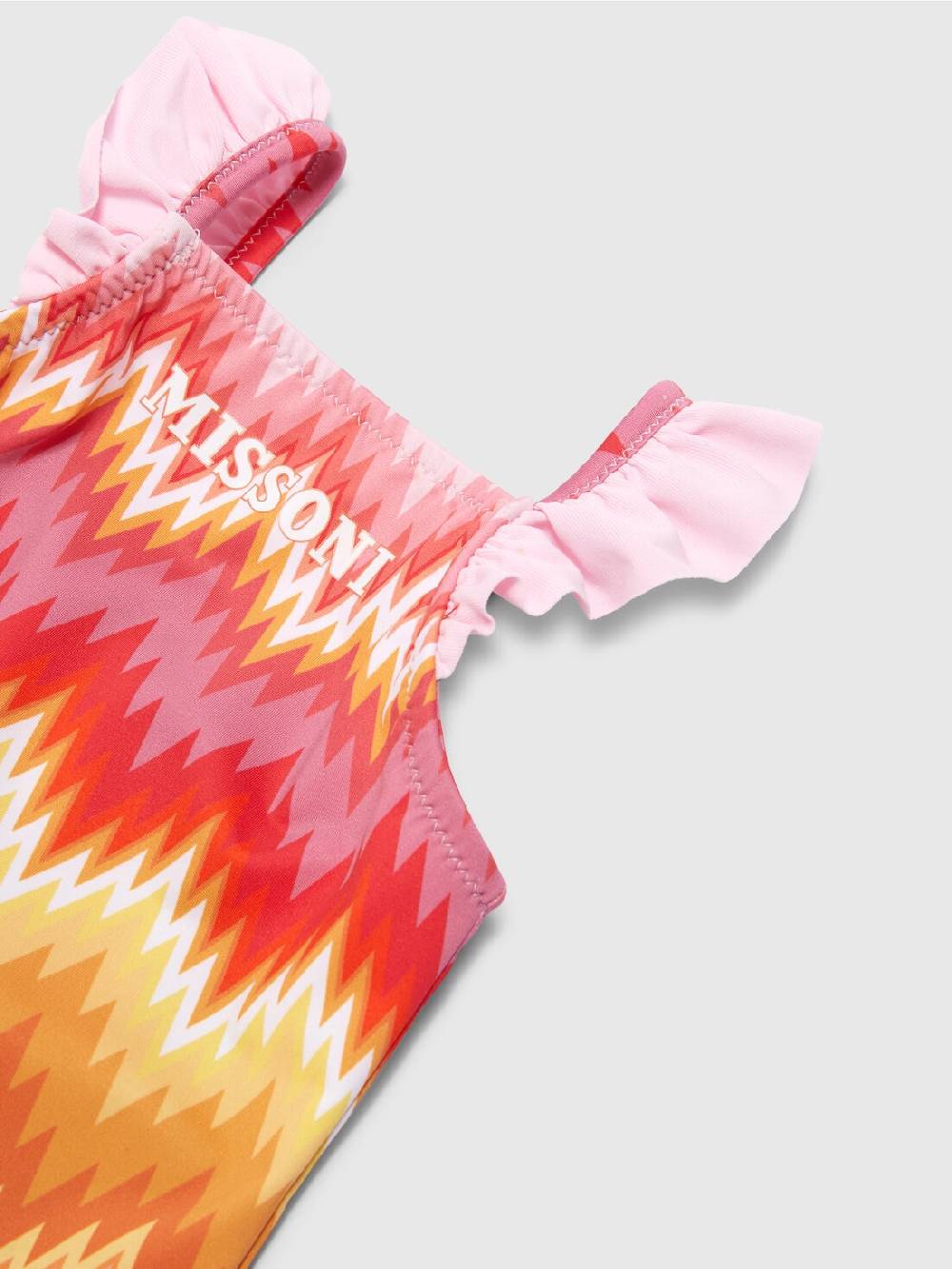 Missoni Costume intero chevron con volant e logo Sottocosto