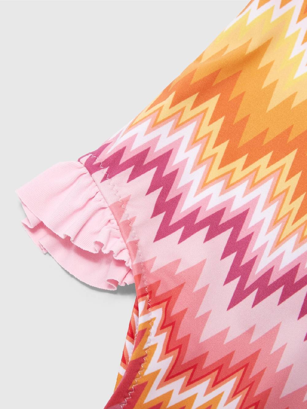 Missoni Costume intero chevron con volant e logo Sottocosto