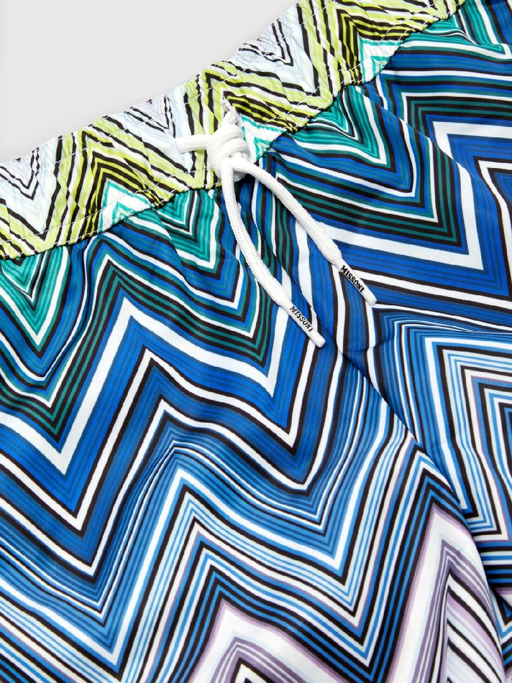 Missoni Boxer mare con motivo chevron e scritta logo Presa