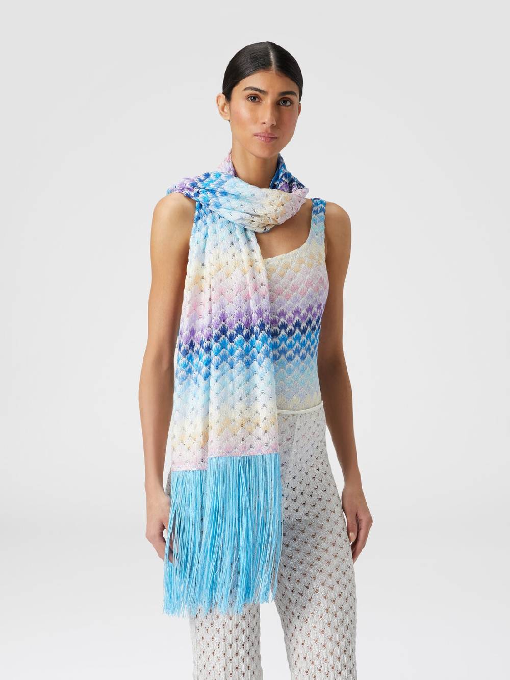 Missoni Stola in viscosa lamé Vendita Calda