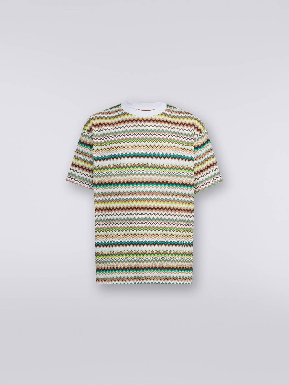 Missoni T-shirt oversize in cotone con stampa zig zag Saldi Di Fabbrica