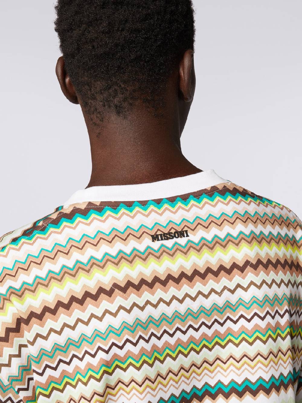 Missoni T-shirt oversize in cotone con stampa zig zag Saldi Di Fabbrica