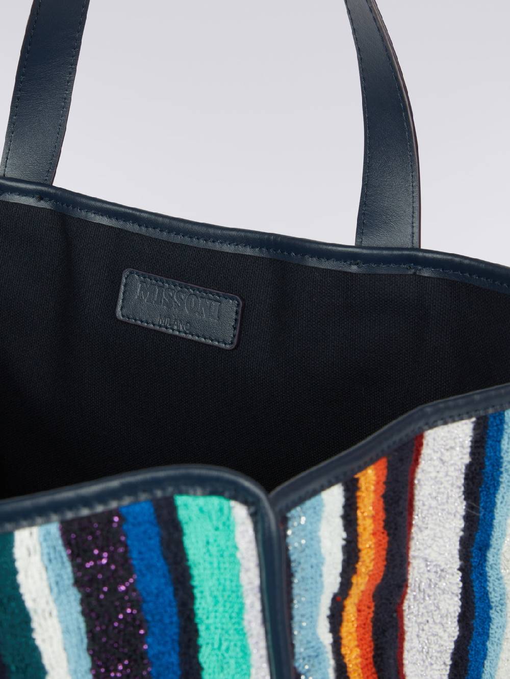 Missoni Sporta Chandler 40x40 cm in cotone e viscosa velour con lurex Nuova