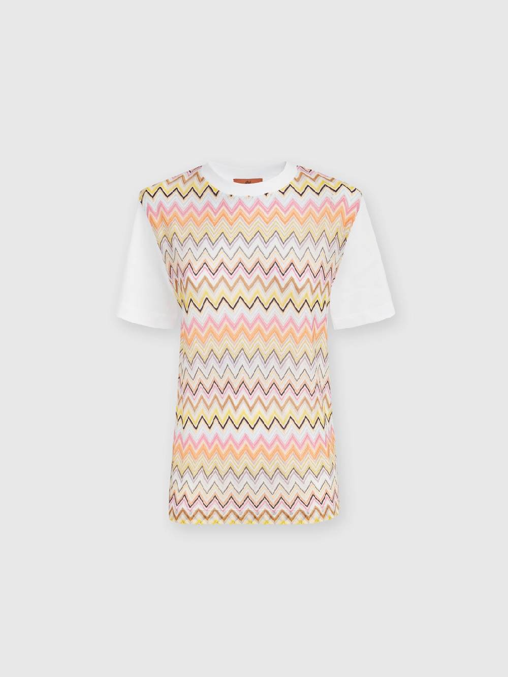 Missoni T-shirt in jersey di cotone con inserti chevron 2025