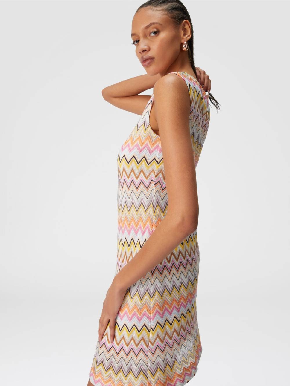 Missoni Mini-abito senza maniche in viscosa zig zag In Linea