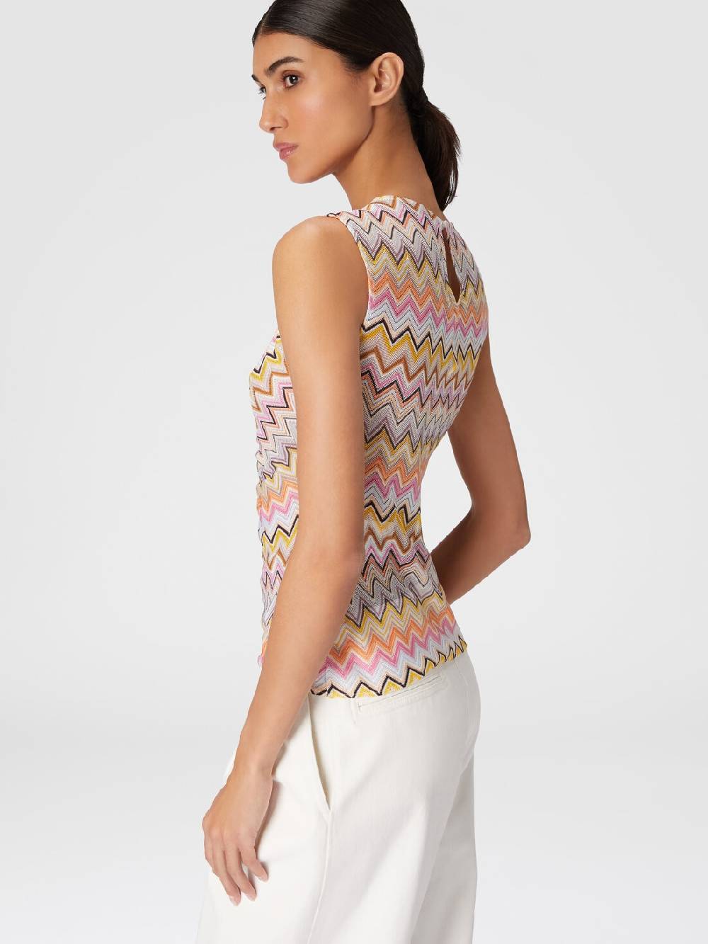 Missoni Top senza maniche con scollatura arricciata Nuovo