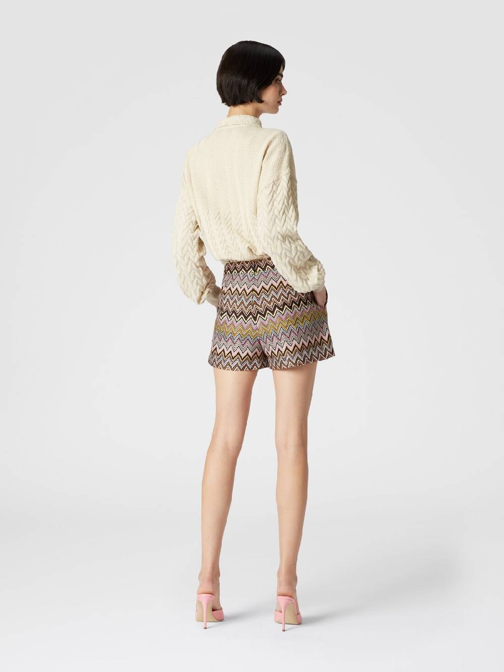Missoni Polo a maniche lunghe con chevron tono su tono Vendita