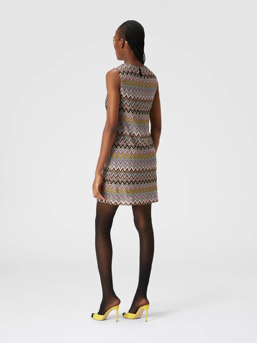 Missoni Mini-abito senza maniche in viscosa zig zag Spedizione Gratuita