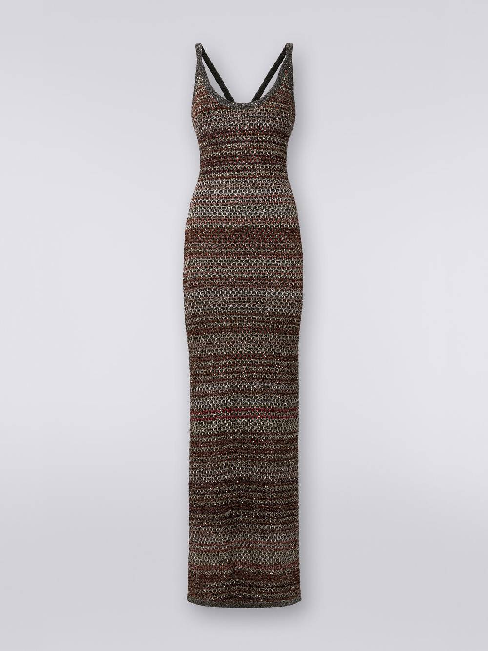 Missoni Abito lungo in maglia zig zag con trama effetto uncinetto Promozione Limitata