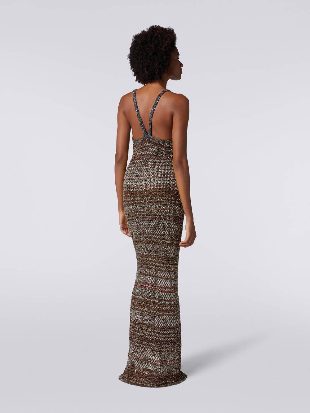Missoni Abito lungo in maglia zig zag con trama effetto uncinetto Promozione Limitata