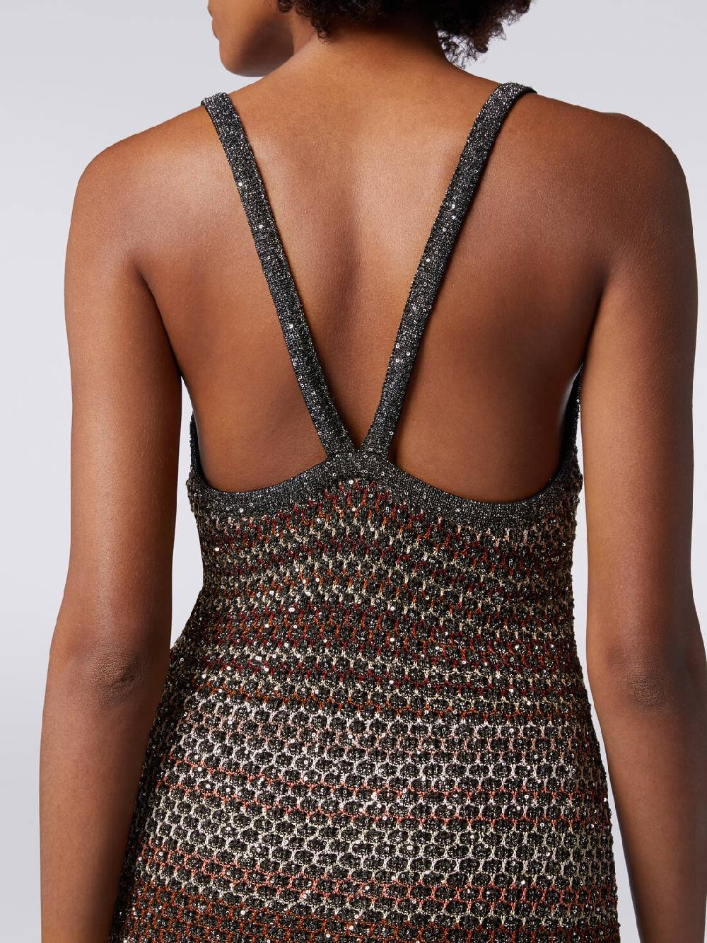 Missoni Abito lungo in maglia zig zag con trama effetto uncinetto Promozione Limitata