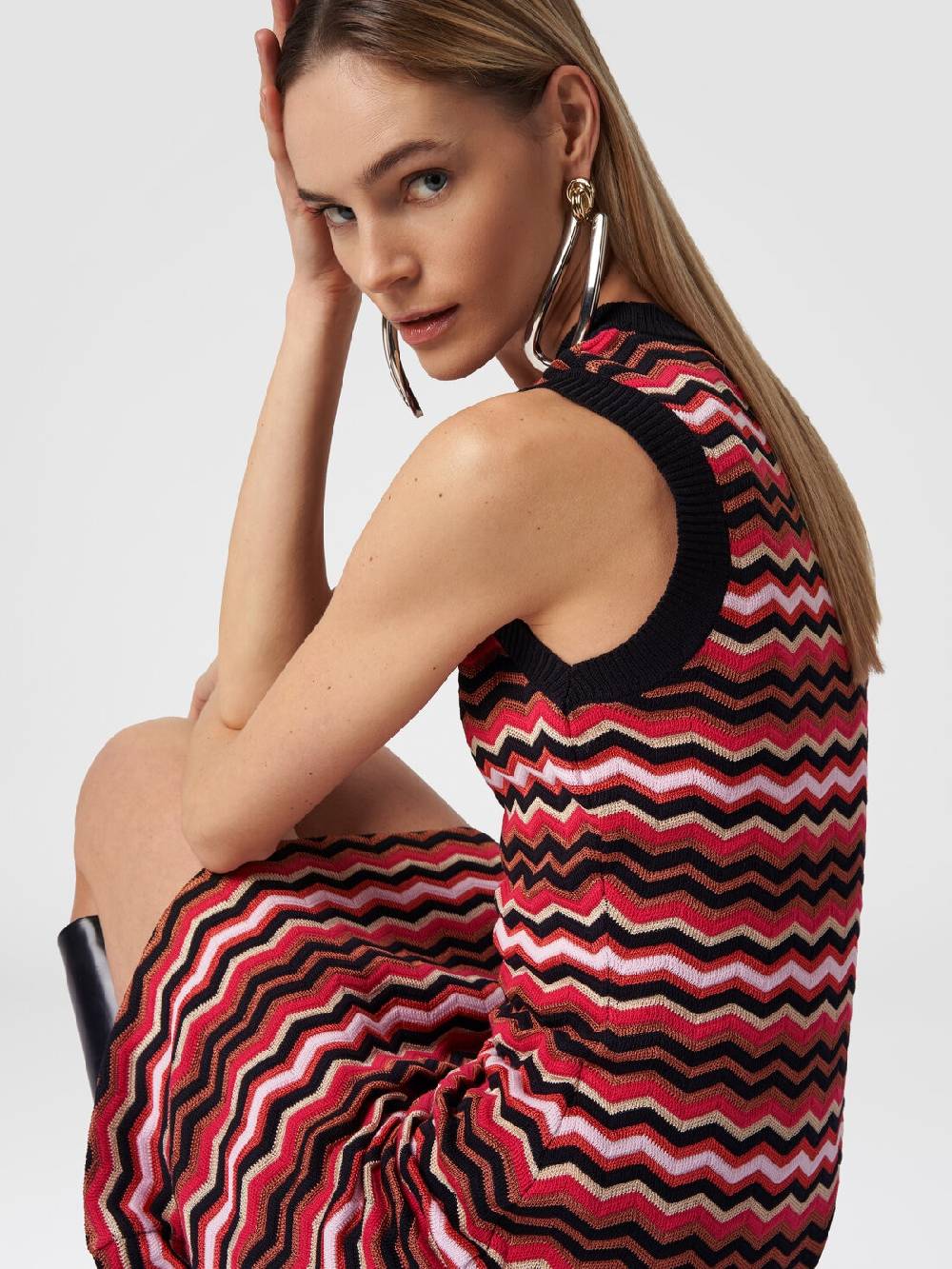 Missoni Abito senza maniche in maglia zig zag Prezzo Ridotto