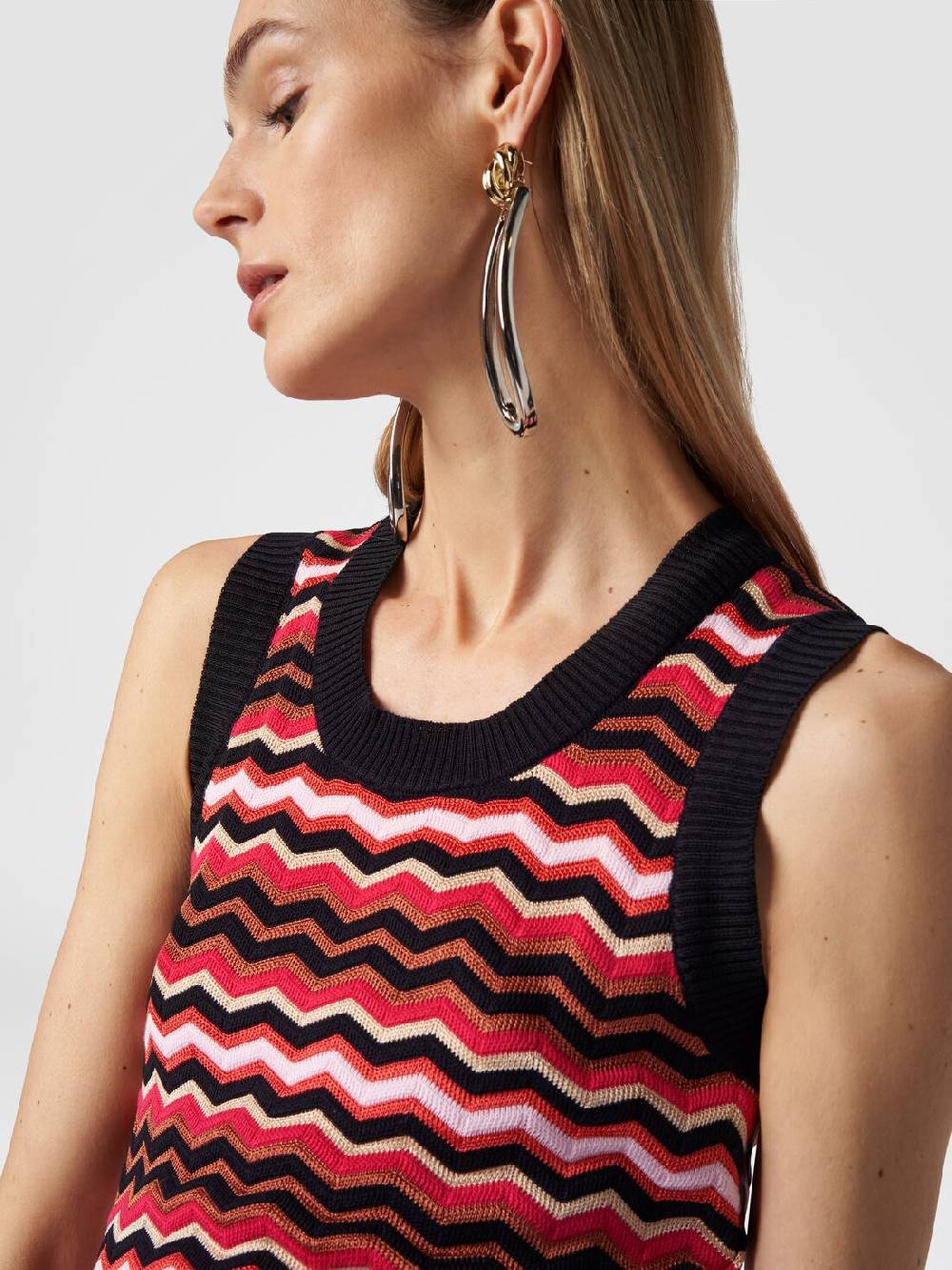 Missoni Abito senza maniche in maglia zig zag Prezzo Ridotto