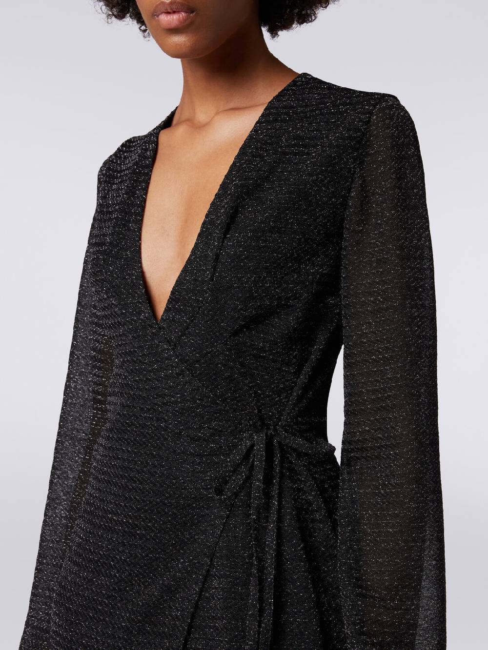 Missoni Abito lungo con scollatura a V in viscosa lamé Sconto
