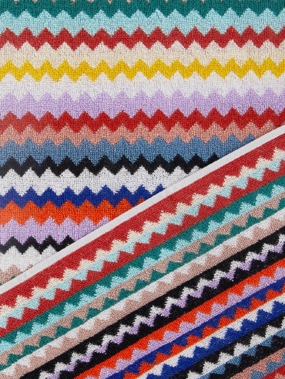 Missoni Set 2 pezzi di asciugamani da bagno Riverbero in spugna di cotone zig zag Offerte