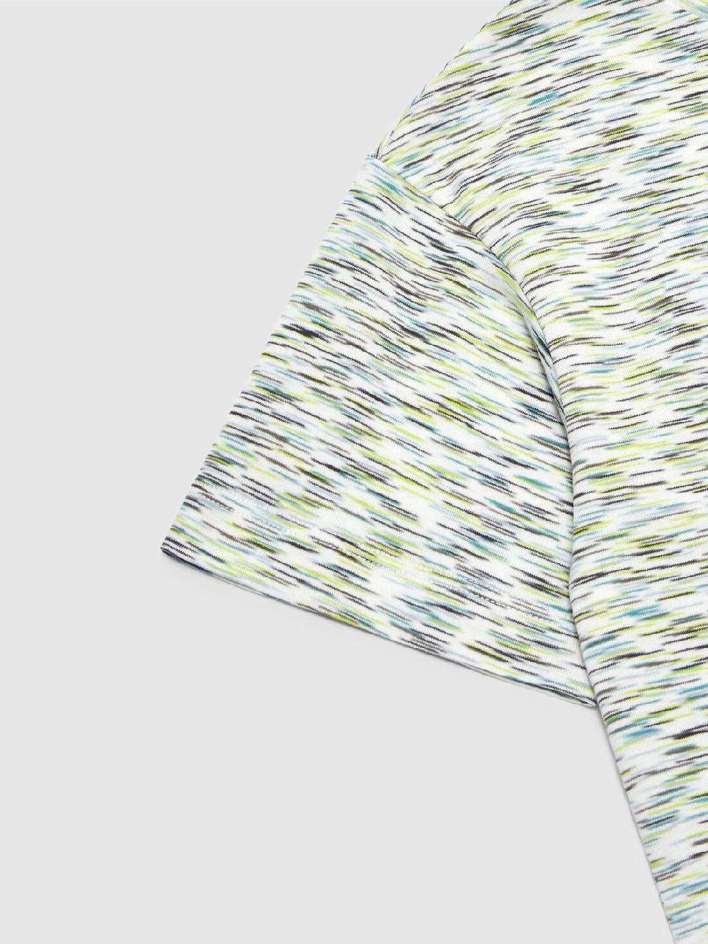 Missoni T-shirt in cotone fiammato con scritta logo Italy
