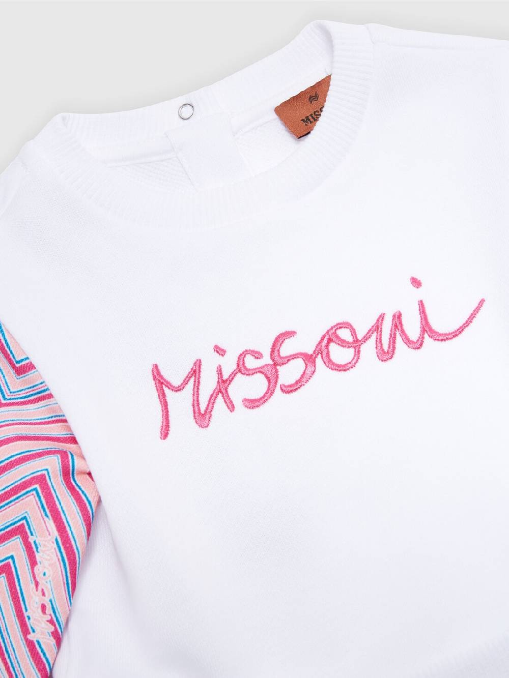 Missoni Abito in jersey di cotone con inserti zig zag Nuovo