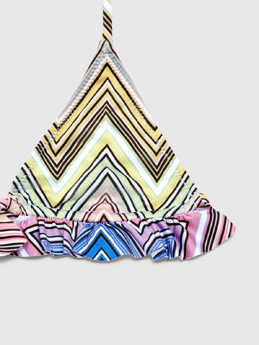 Missoni Bikini chevron con volant e scritta logo Qualità