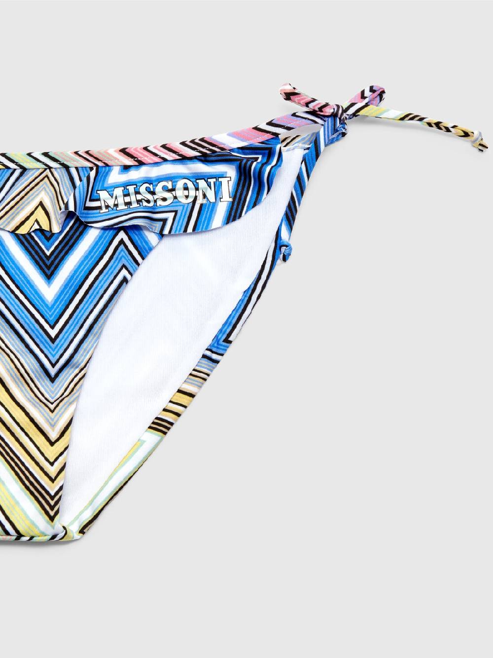 Missoni Bikini chevron con volant e scritta logo Qualità