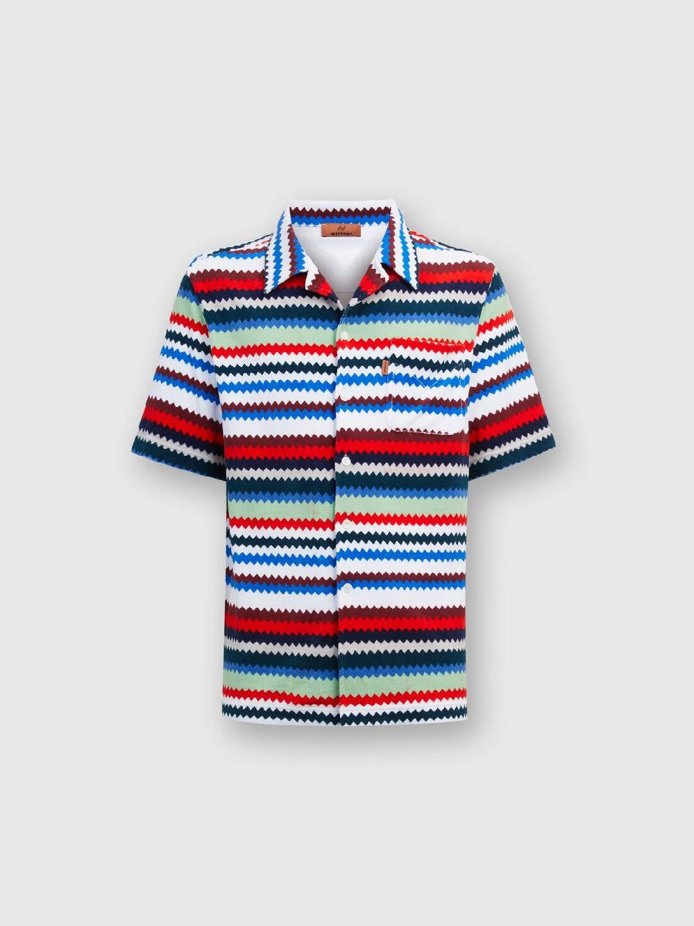 Missoni Camicia a maniche corte modello bowling in spugna zig zag Soddisfazione Garantita