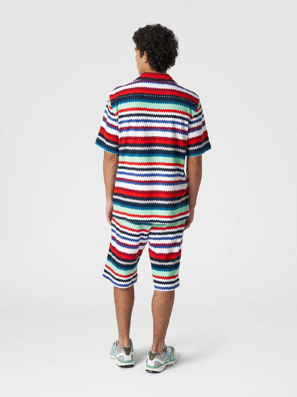 Missoni Camicia a maniche corte modello bowling in spugna zig zag Soddisfazione Garantita