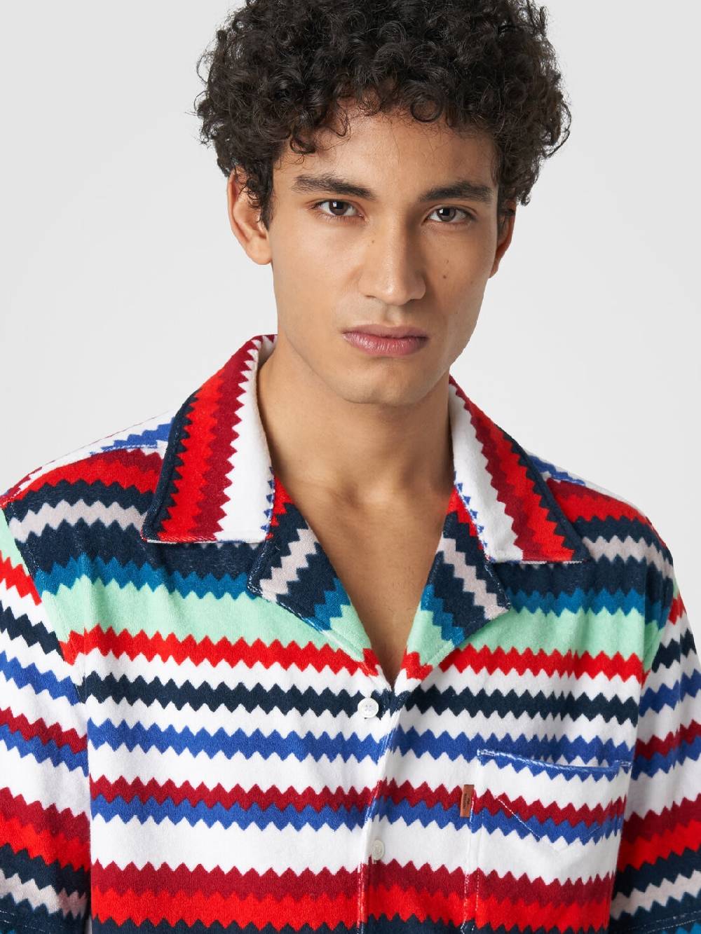 Missoni Camicia a maniche corte modello bowling in spugna zig zag Soddisfazione Garantita