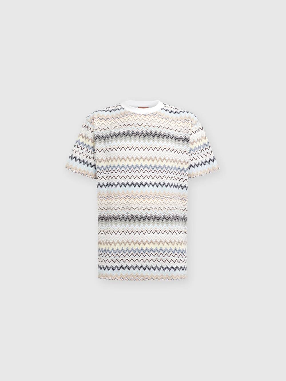 Missoni T-shirt con motivo zig zag e logo posteriore Consegna Veloce