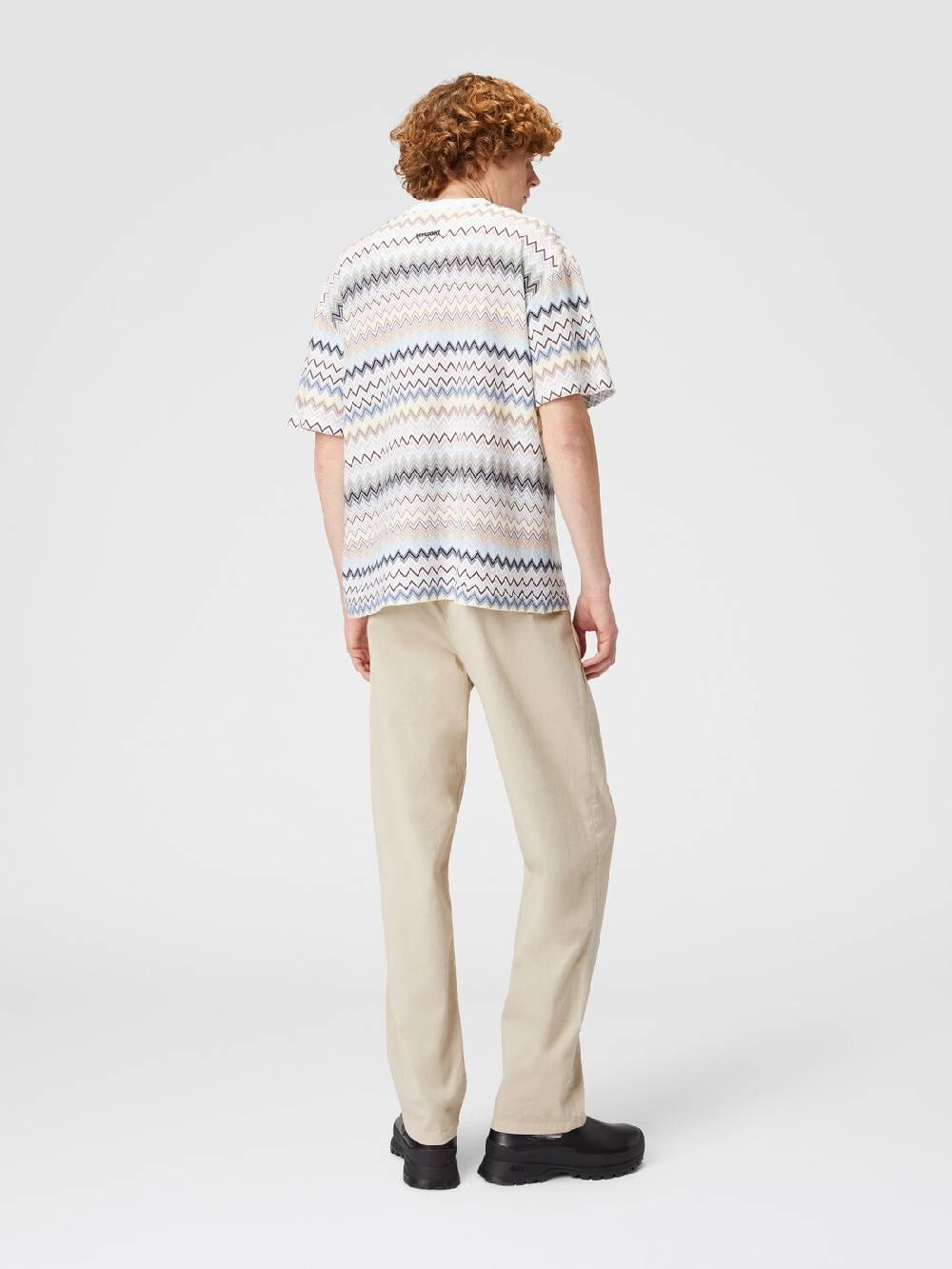 Missoni T-shirt con motivo zig zag e logo posteriore Consegna Veloce