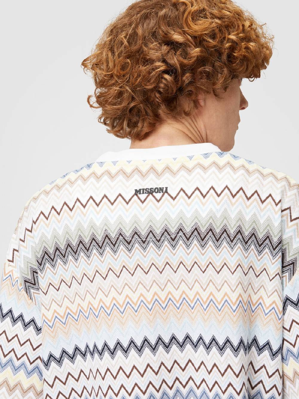 Missoni T-shirt con motivo zig zag e logo posteriore Consegna Veloce