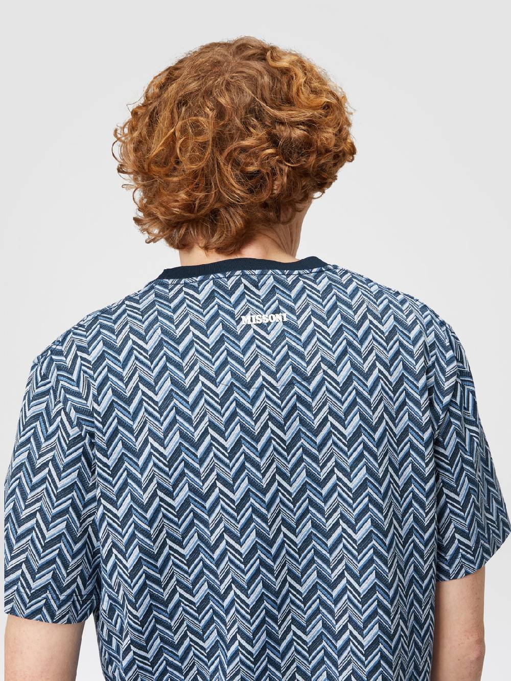 Missoni T-shirt in jersey di cotone jacquard zig zag Promozione Limitata