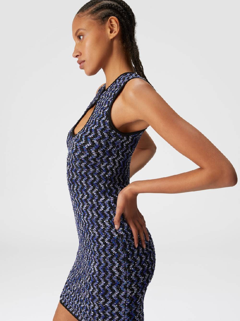 Missoni Mini-abito senza maniche zig zag con paillettes Fino Al -60%